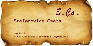 Stefanovics Csaba névjegykártya